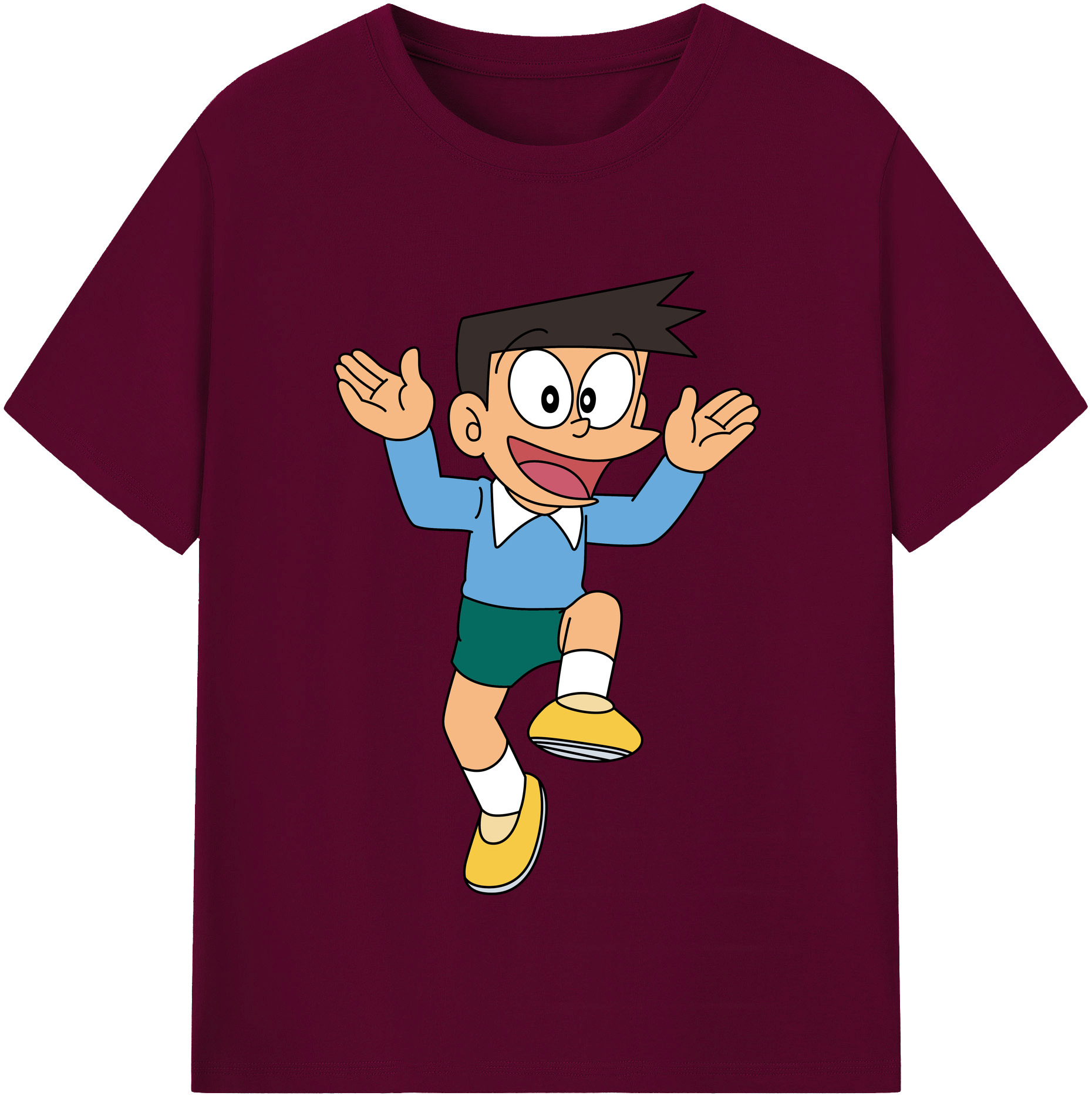 （画像用） ドラえもん 骨川 スネ夫 Doraemon Honekawa Suneo レディースカジュアルプリントTシャツ（綿100％）